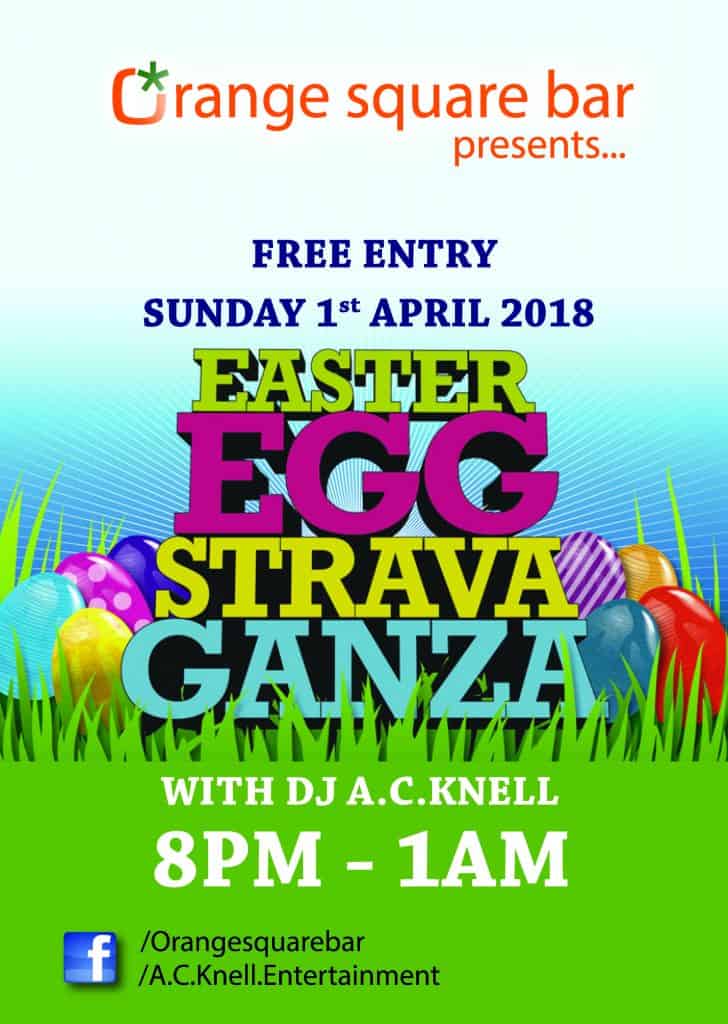 Orange Square Easter Poster 2018