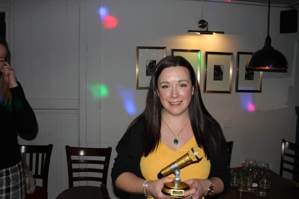 Caireen York our Karaoke champion for February