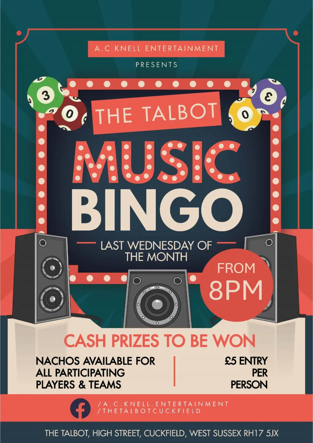 Music Bingo at The Talbot in Cuckfield