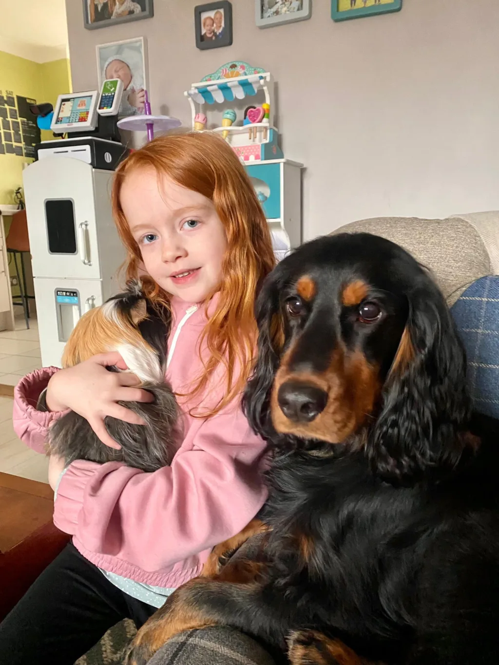 Katie with Oreo and Cookie